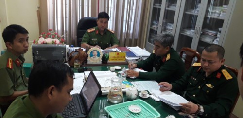 Công an - Quân sự huyện Trà Bồng phối hợp kiểm tra công tác đảm bảo an ninh - quốc phòng dịp cao điểm Tết 2021
