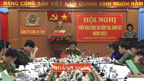 Đảng ủy Công an tỉnh Quảng Ngãi tổ chức Hội nghị triển khai công tác kiểm tra, giám sát năm 2021