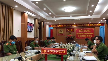 Quảng Ngãi: Tham gia hội nghị trực tuyến sơ kết 6 tháng đầu năm 2021 của lực lượng Cảnh sát hình sự