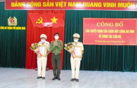 Thành phố Quảng Ngãi: Công bố quyết định của Giám đốc Công an tỉnh về công tác cán bộ