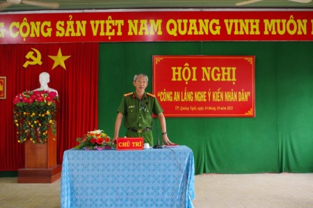 Công an thành phố Quảng Ngãi lắng nghe ý kiến Nhân dân