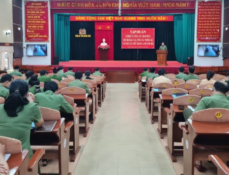 Công an tỉnh Quảng Ngãi: Tổ chức Tập huấn nghiệp vụ công tác tham mưu, chế độ báo cáo, công tác thống kê, văn thư lưu trữ năm 2021