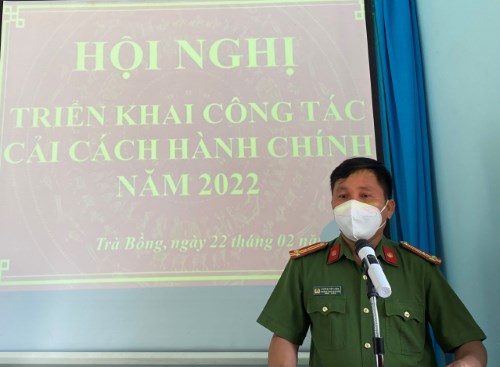 Công an huyện Trà Bồng tổ chức Hội nghị triển khai công tác cải ‎cách hành chính năm 2022‎