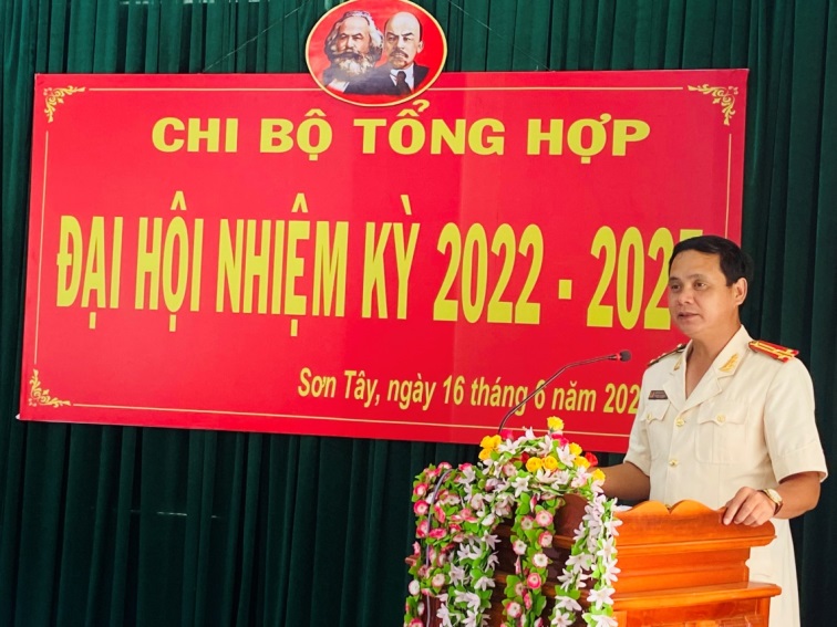 Sơn Tây: Tổ chức Đại hội các chi bộ trực thuộc Đảng bộ Công an huyện, nhiệm kỳ 2022 - 2025