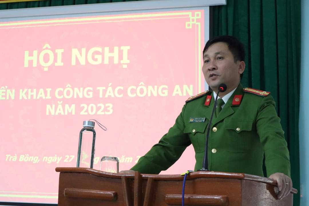 Công an huyện Trà Bồng tổ chức Hội nghị triển khai công tác Công an năm 2023