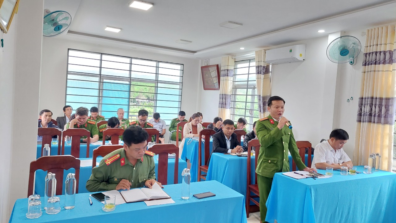Cụm liên hoàn an toàn về an ninh, trật tự huyện Tư Nghĩa, Sơn Tịnh, Sơn Hà tổ chức sơ kết, đánh giá kết quả công tác phối hợp đảm bảo an ninh, trật tự trong 6 tháng cuối năm 2022