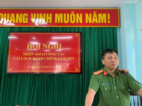 Công an huyện Trà Bồng tiếp bước thành công, quyết tâm hoàn thành xuất sắc nhiệm vụ cải cách hành chính năm 2023