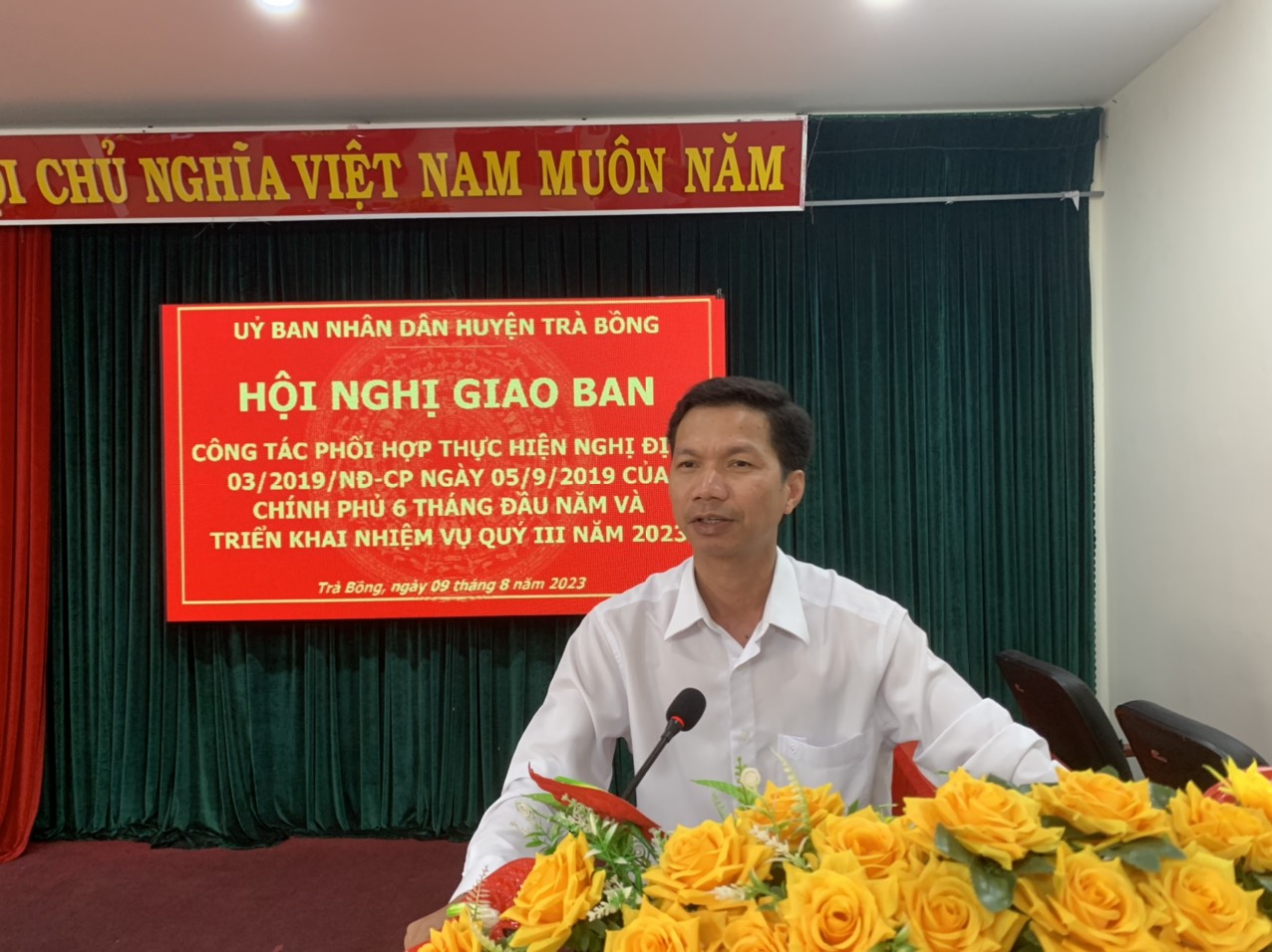 Trà Bồng: Tổ chức Hội nghị giao ban thực hiện Nghị định 03 sáu tháng đầu năm 2023