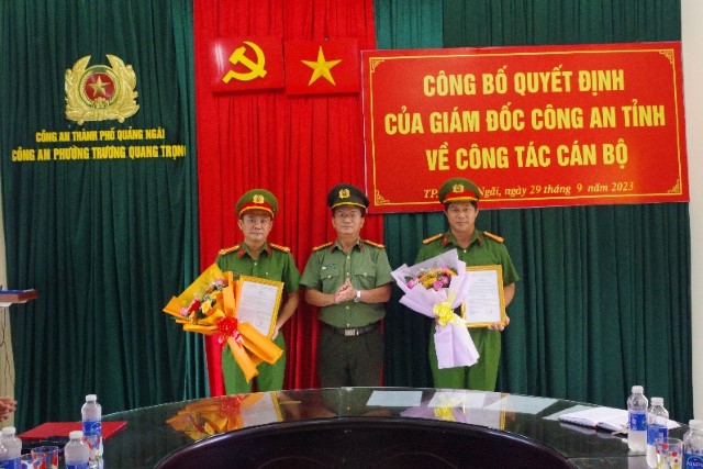 Thành phố Quảng Ngãi: Công bố quyết định của Giám đốc Công an tỉnh về công tác cán bộ