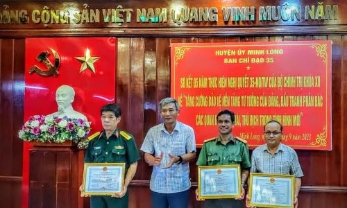 Đảng bộ Công an huyện Minh Long, Quảng Ngãi: Chú trọng phát huy vai trò của Chi bộ Công an xã trong đảm bảo an ninh, trật tự