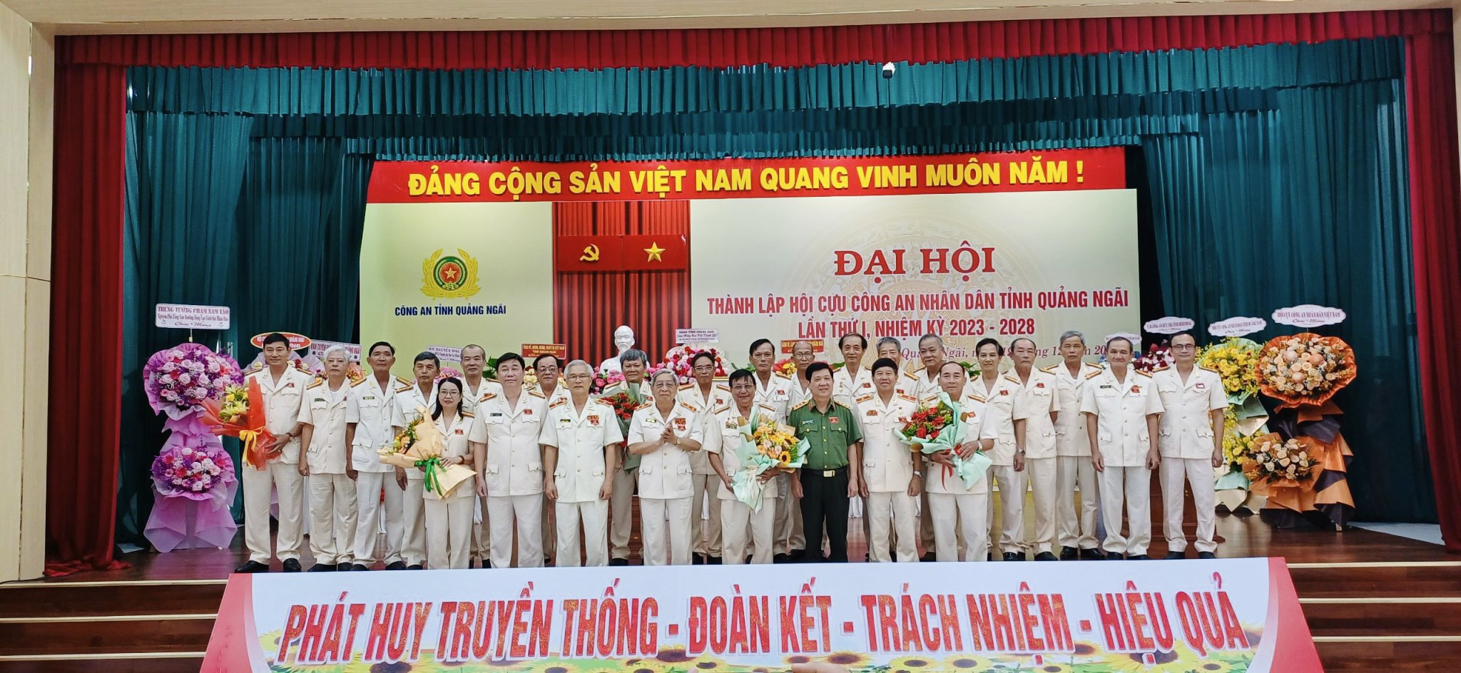 Tổ chức thành công Đại hội thành lập hội cựu Công an nhân dân tỉnh Quảng Ngãi, lần thứ I, nhiệm kỳ 2023 - 2028