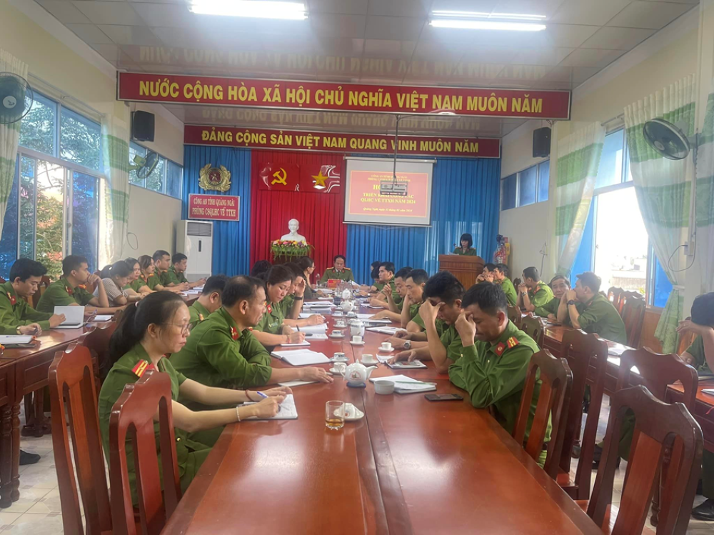 Phòng Cảnh sát QLHC về TTXH, Công an tỉnh Quảng Ngãi tổ chức Hội nghị tổng kết công tác năm 2023 và triển khai nhiệm vụ công tác năm 2024