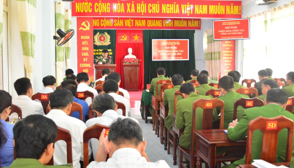 Công an huyện Sơn Tịnh tổ chức Hội nghị triển khai nhiệm vụ công tác Công an năm 2024