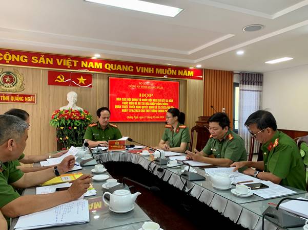 Công an tỉnh tổ chức họp bàn các nội dung chuẩn bị Hội nghị của UBND tỉnh