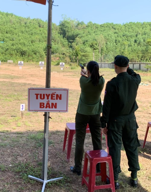 Công an tỉnh Quảng Ngãi: Kiểm tra bắn súng ngắn quân dụng năm 2024