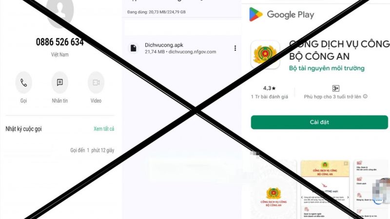 Mất 100 triệu đồng vì cài đặt app “Dịch vụ công” giả
