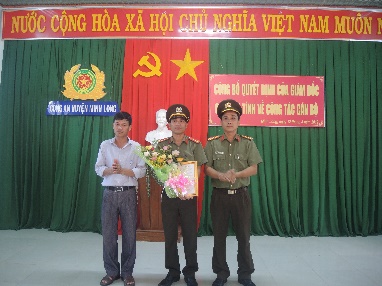 Công an huyện Minh Long tổ chức lễ công bố quyết định của Giám đốc Công an tỉnh về công tác cán bộ