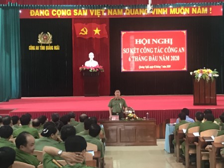 Công an tỉnh Quảng Ngãi tổ chức Hội nghị sơ kết công tác công an 6 tháng đầu năm 2020