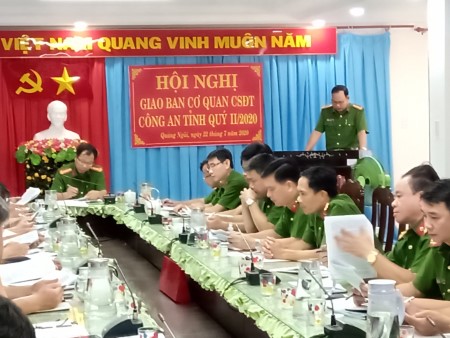 Công an tỉnh Quảng Ngãi: Giao ban Cơ quan Cảnh sát điều tra Công an tỉnh quý II/2020