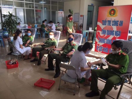 Công an thành phố Quảng Ngãi với phong trào hiến máu tình nguyện