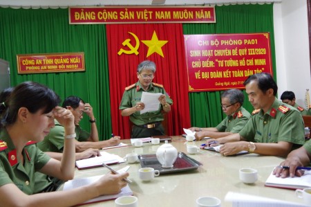 Chi bộ Phòng An ninh đối ngoại tổ chức Hội nghị sinh hoạt chuyên đề “Tư tưởng Hồ Chí Minh về đại đoàn kết toàn dân tộc”