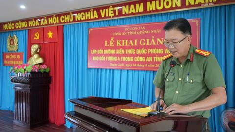 Công an tỉnh tổ chức khai giảng lớp bồi dưỡng kiến thức Quốc phòng an ninh cho đối tượng 4 trong Công an tỉnh năm 2025