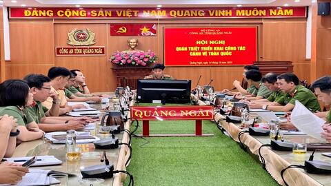 Công an tỉnh Quảng Ngãi tham dự Hội nghị trực tuyến quán triệt triển khai công tác cảnh vệ toàn quốc