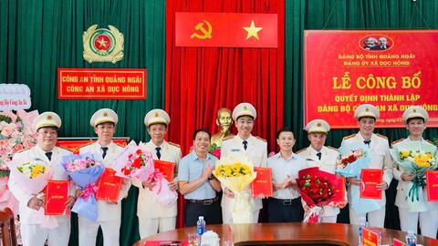 Công an xã Dục Nông công bố quyết định thành lập Đảng bộ nhiệm kỳ 2025 - 2030