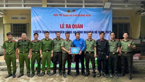 Tuổi trẻ Công an tỉnh tổ chức ra quân Chiến dịch “Thanh niên Công an tình nguyện hè năm 2025”