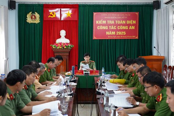 Lãnh đạo Công an tỉnh kiểm tra toàn diện công tác công an năm 2025