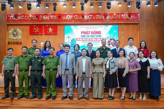 Công an tỉnh Quảng Ngãi tham mưu tổ chức thành công Lễ phát động cuộc thi trực tuyến “Tìm hiểu pháp luật về phòng, chống ma túy” năm 2026