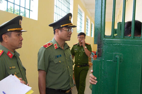 Công an tỉnh Quảng Ngãi kiểm tra công tác quản lý giam giữ và thi hành án tại các phân trại