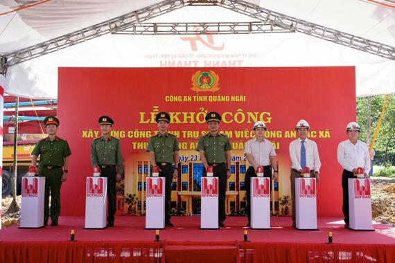 Công an tỉnh Quảng Ngãi khởi công xây dựng trụ sở Công an xã Ba Vì