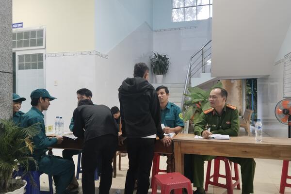 Xã Sơn Hạ: Tổ chức sơ tuyển công dân thực hiện nghĩa vụ tham gia Công an nhân dân năm 2026