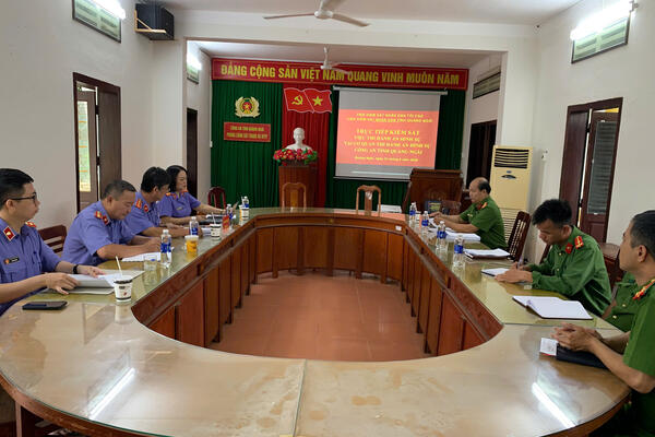 Viện kiểm sát nhân dân tỉnh trực tiếp kiểm sát công tác thi hành án hình sự tại Cơ quan Thi hành án hình sự Công an tỉnh Quảng Ngãi