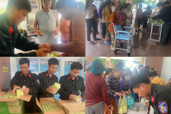 Phòng Cảnh sát cơ động tổ chức chương trình thiện nguyện, trao tặng suất ăn miễn phí cho người bệnh