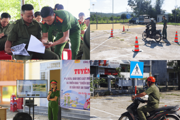 Công an xã Đăk Rơ Wa tổ chức đào tạo kỹ năng lái xe an toàn cho lực lượng tham gia bảo vệ an ninh, trật tự ở cơ sở