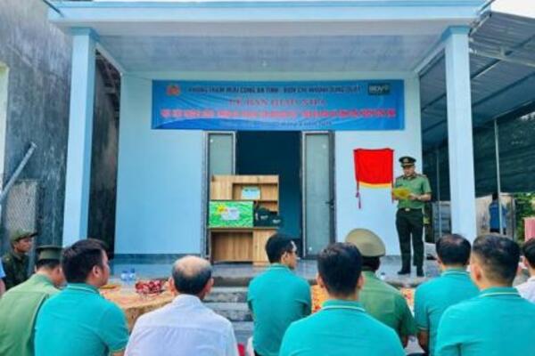 Phòng Tham mưu Công an tỉnh tổ chức Lễ bàn giao nhà cho hộ dân ở xã Tịnh Sơn, huyện Sơn Tịnh